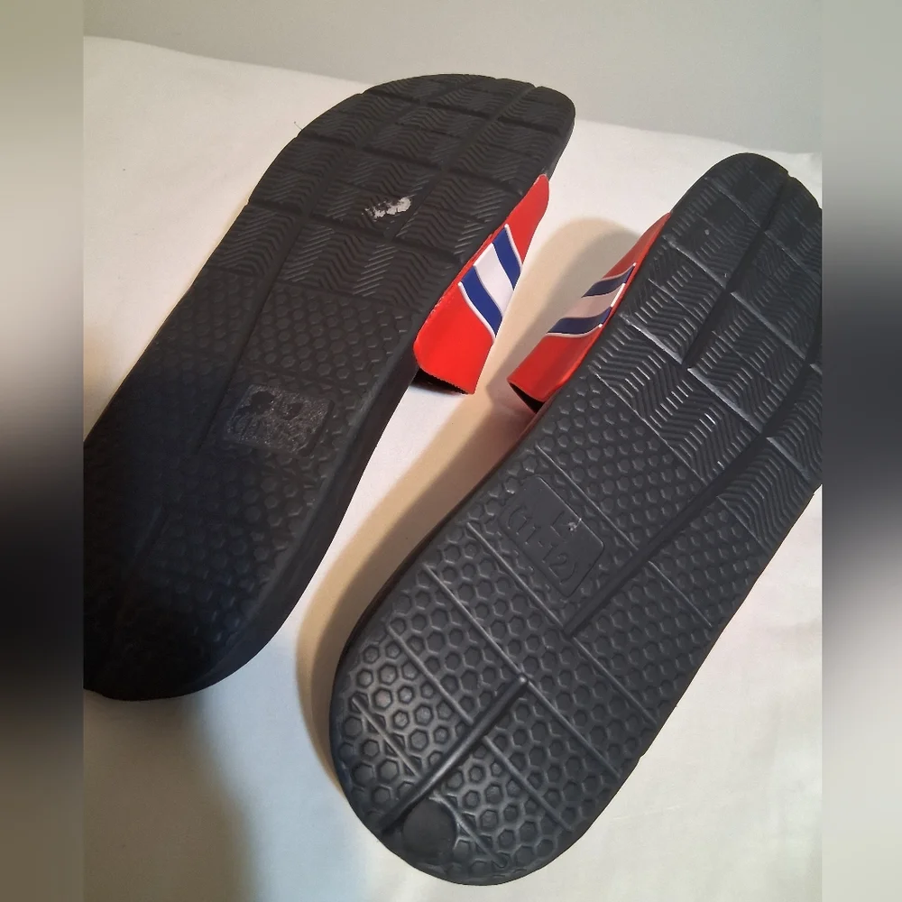 Kansas Jayhawks Red & Black Slide Sandals – Size Large (11–12)